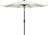 $150 9ft Patio Umbrella with Solar LED Lights