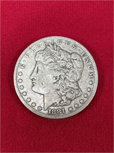 1881 CC Morgan silver dollar