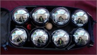 Boules Petanque Game Set of 8 Chrome Steel Balls