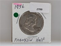 1956 90% Silver Franklin Half $1 Dollar