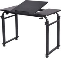 KOMOREBI Overbed Table  Adjustable  Black