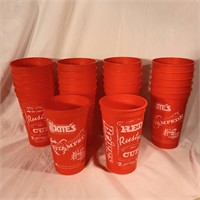 17Pc Set Red Country Stampede Cups