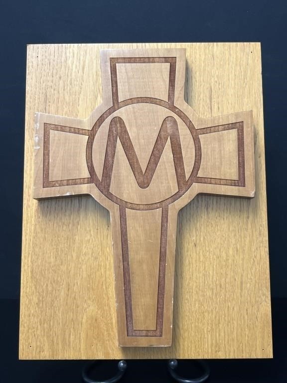 Marian Cross on Wood Panel