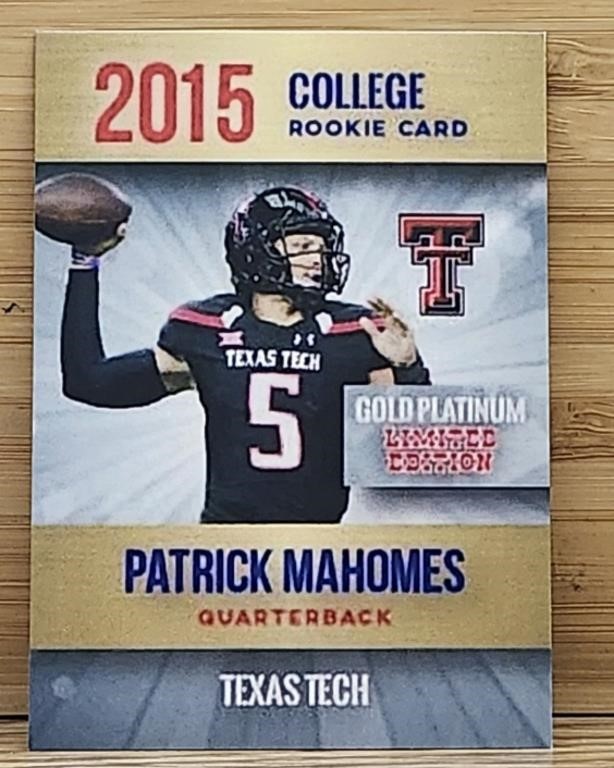 Patrick Mahomes 2015 College Rookie Card