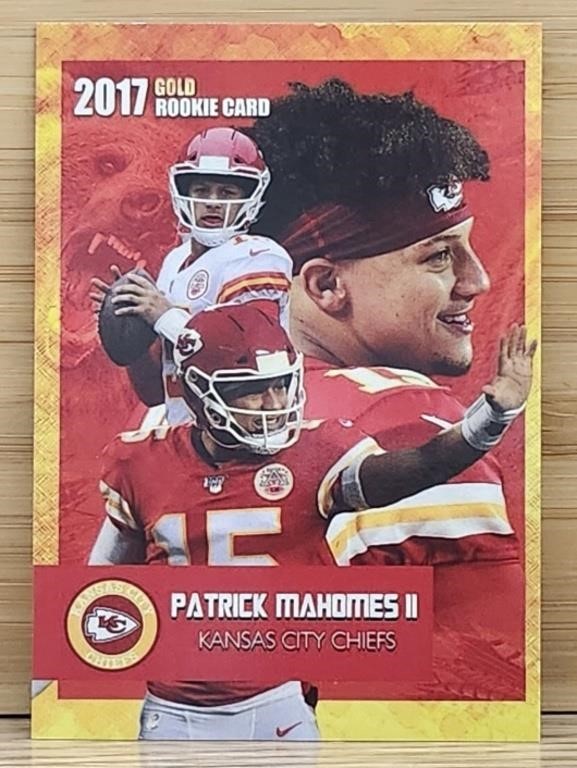 Patrick Mahomes 2017 Gold Rookie Card