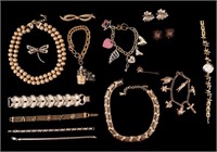 Monet, Coro, Cathe, more Goldtone Costume Jewelry