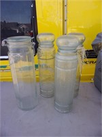 4 Glass Canisters