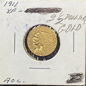 1911 US Indian $2.5 Gold Coin