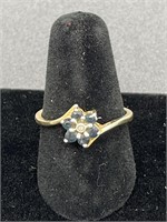 14k gold ring w/ 6 gemstones