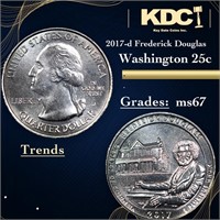 2017-d Frederick Douglas Washington Quarter 25c Gr