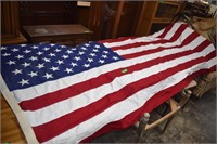 Very Large Cotton American Flag 59 X 114