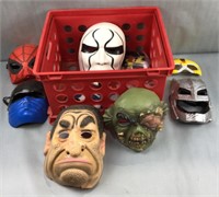 Tote of Halloween masks