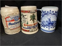 3 BEER STEINS