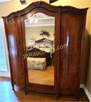 ANTIQUE ARMOIRE 5'6" WIDE 7' TALL