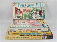 4) VINTAGE BOARD GAMES - BEN CASEY, CINDERELLA