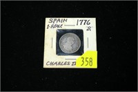 1776 Charles III Spanish 1 reales coin