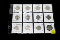 12- State quarters, mixed dates, uncirculated