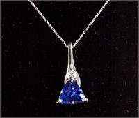 1.80ct Tanzanite 0.11ct Diamond Necklace CRV $3219