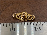 10k gold & diamond Pin, 1.51 gram