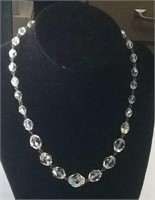 Stunning Vintage Crystal Necklace 16"