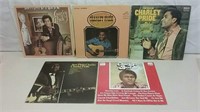 Five Charlie Pride LP Records