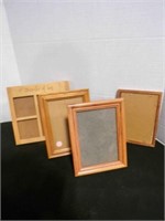 4 light wood picture frames