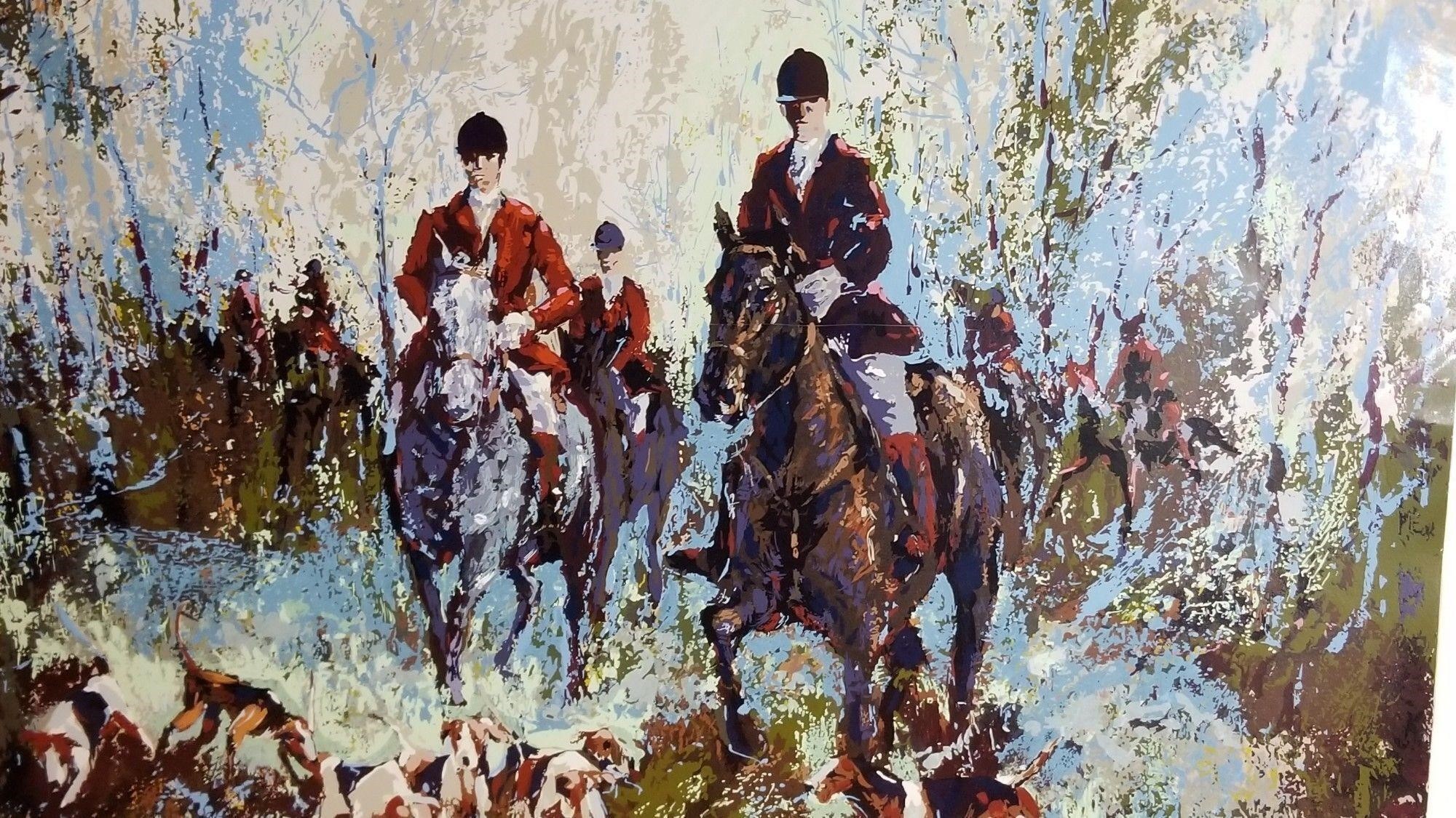 Mark King Signed Serigraph "Fox Hunt"