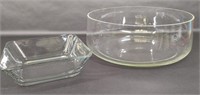 Large Glass Decorative Bowl, Glass Square Dish