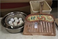DUST PAN, GOLF BALLS AND OTHER