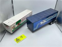 SET OF TWO TOY TRACTOR TRAILERS TO INCLUDE KEEBLER