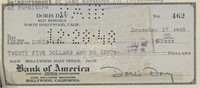 Doris Day signed check