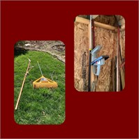 Manual tree trimmers, rake, corded trimmers