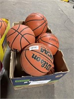 Lot of 6 assorted Wilson basketballs