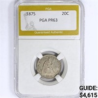1875 Twenty Cent Piece PGA PR63