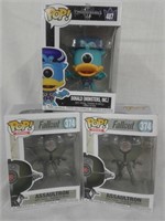 Lot of 3 new sealed Funko Pops DONALD & ASSAULTRON
