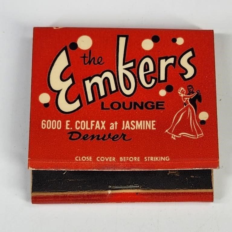 THE EMBERS LOUNGE FEATURE MATCHBOOK