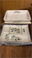Ceramic decorative bakeware and tray