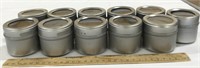 11 metal spice  cans w/magnets on bottom