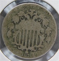 1876 Shield Nickel.