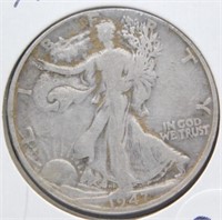 1947-D Liberty Walking Half Dollar.
