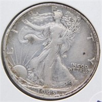 1943-D Liberty Walking Half Dollar.