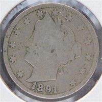 1891 Liberty Nickel.