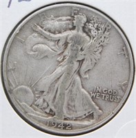 1942-D Liberty Walking Half Dollar.