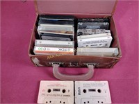 Leather cassette case with cassettes including
