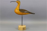 Jim Slack Curlew on Stand, Hand Carved & Painted,