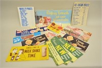 Lot of 15 Paper/Cardboard BORDEN's Ice Cream Signs