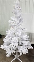 6.5 Foot Pre-Lit Madison Pine White Christmas Tree