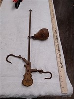 Primitive antique hanging scale