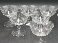 Vintage Etched Stemware