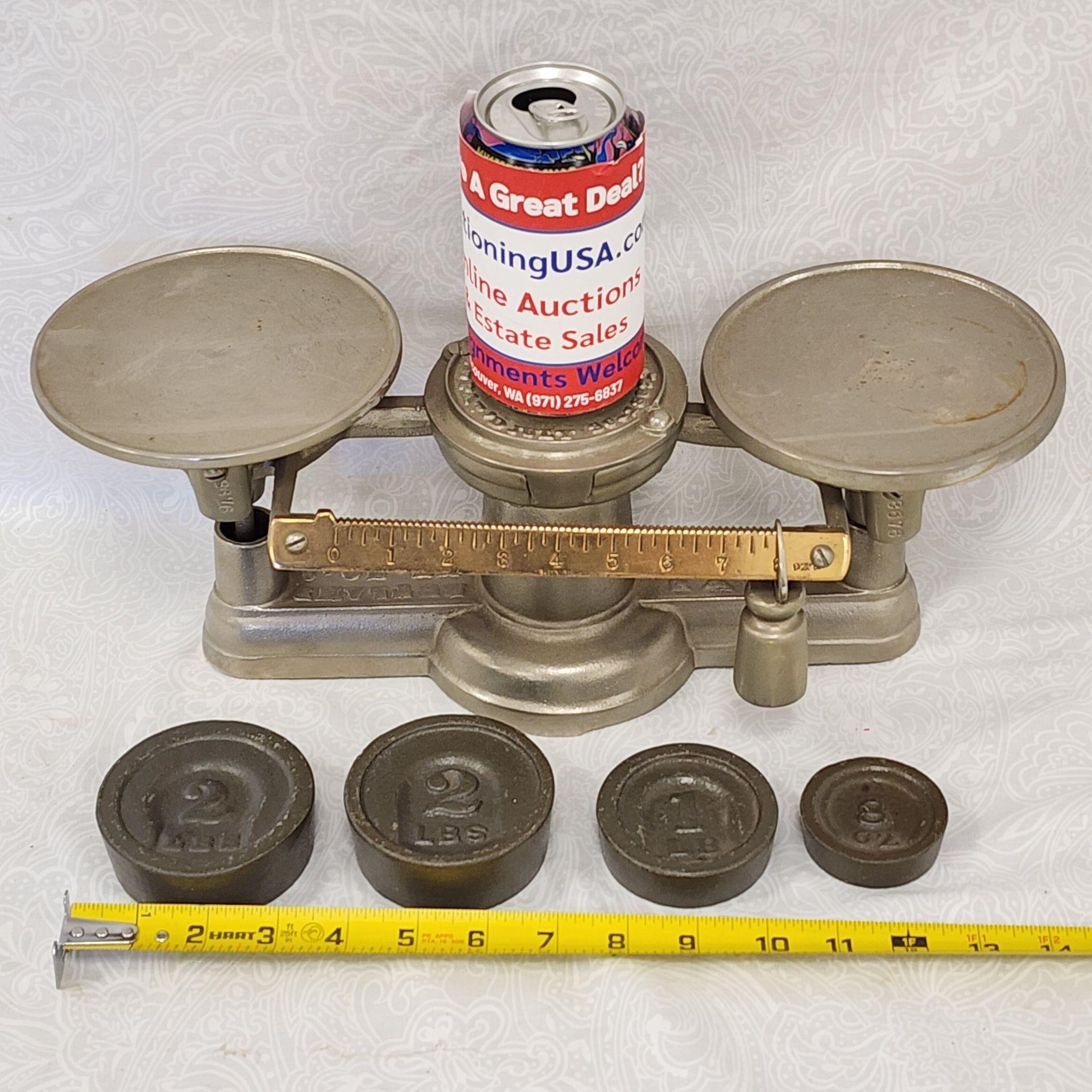 Antique Howe Scale With Weights Patent Date 1867